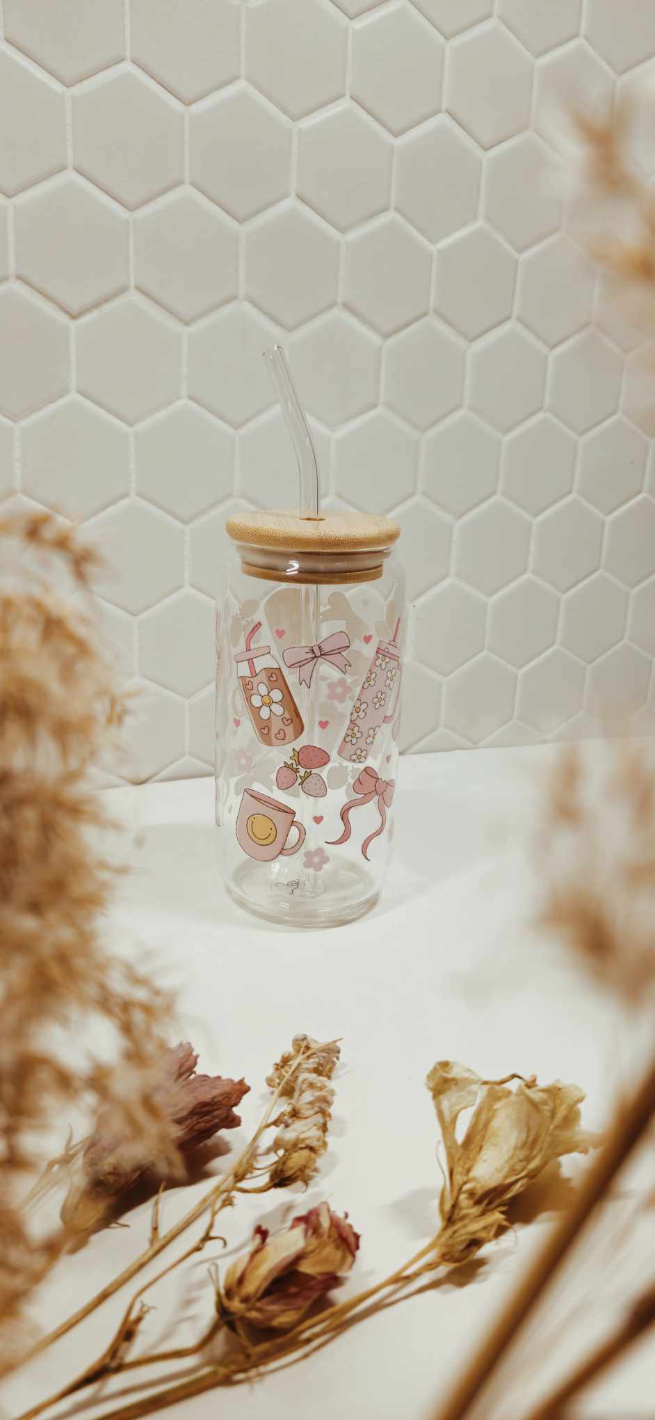 Café glacé et smiley