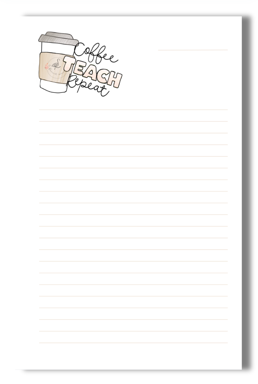 Grand Bloc-notes (coffee, teach, repeat)