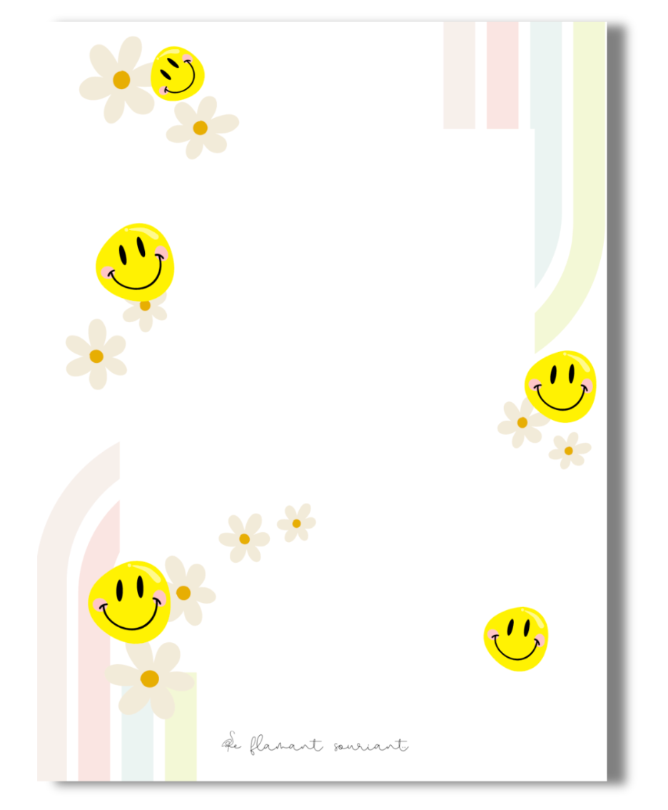 Petit Bloc-notes (arc-en-ciel smiley)