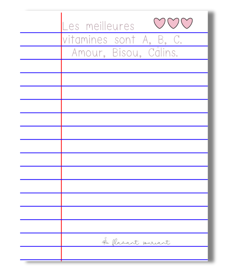 Petit Bloc-notes (vitamines abc)