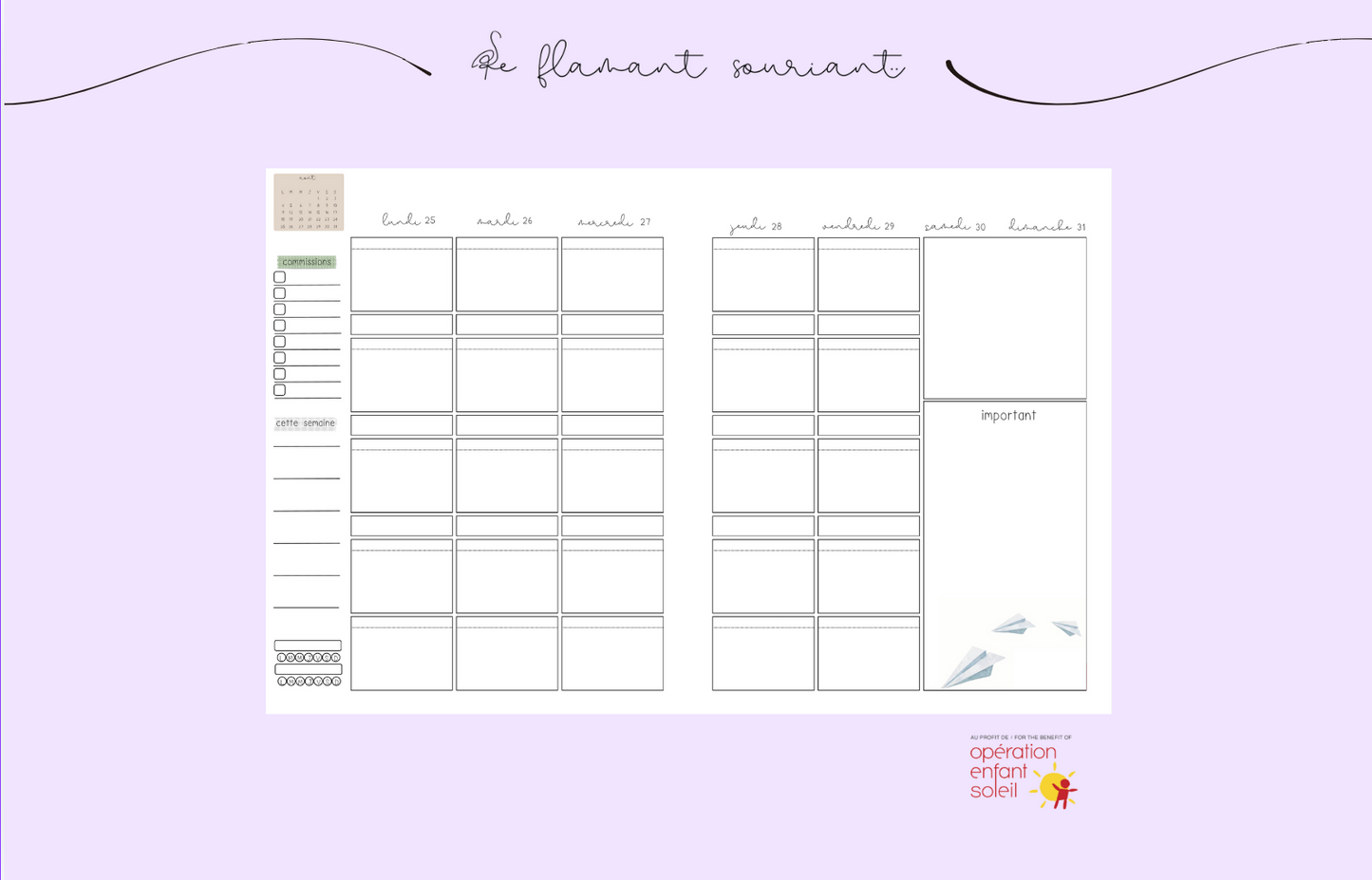 Planificateur - Professionnels