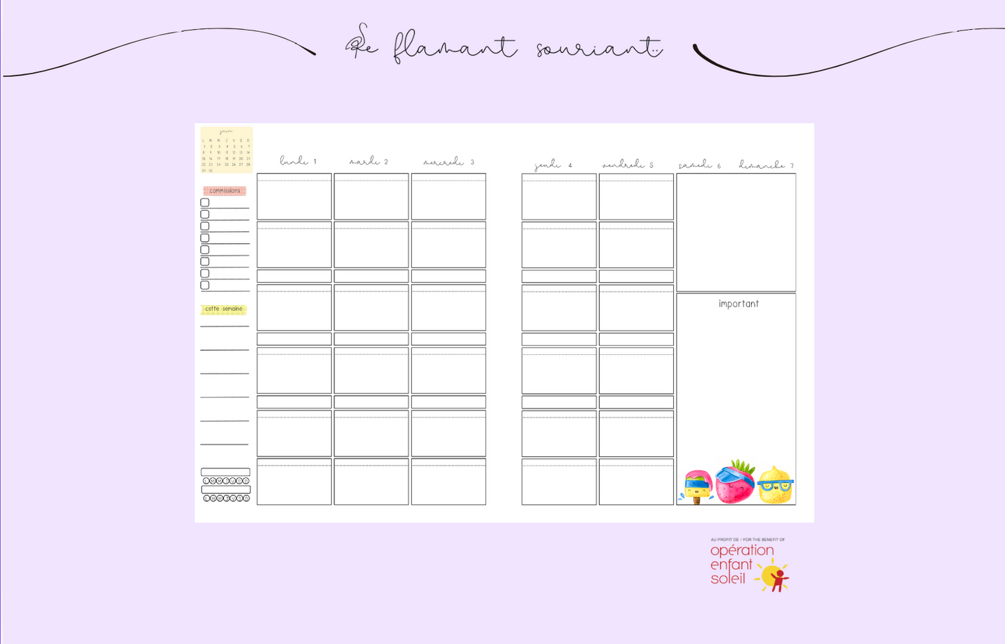 Planificateur - Professionnels
