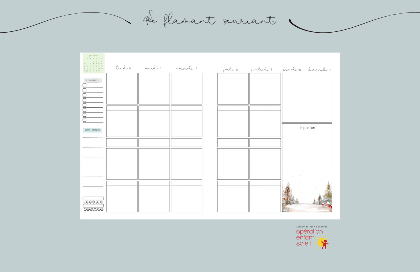 Planificateur - Petite enfance