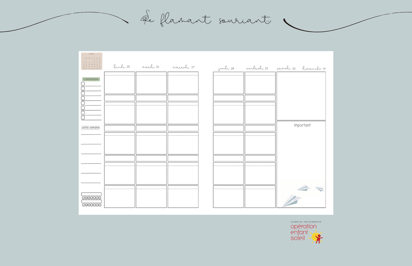 Planificateur - Petite enfance