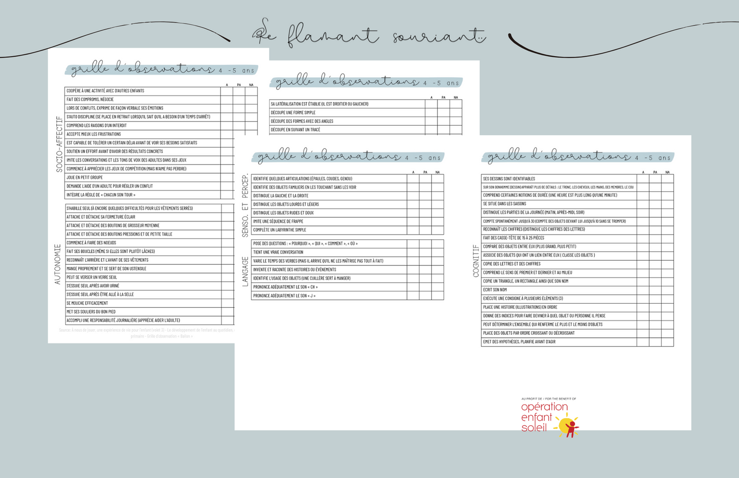 Planificateur - Petite enfance