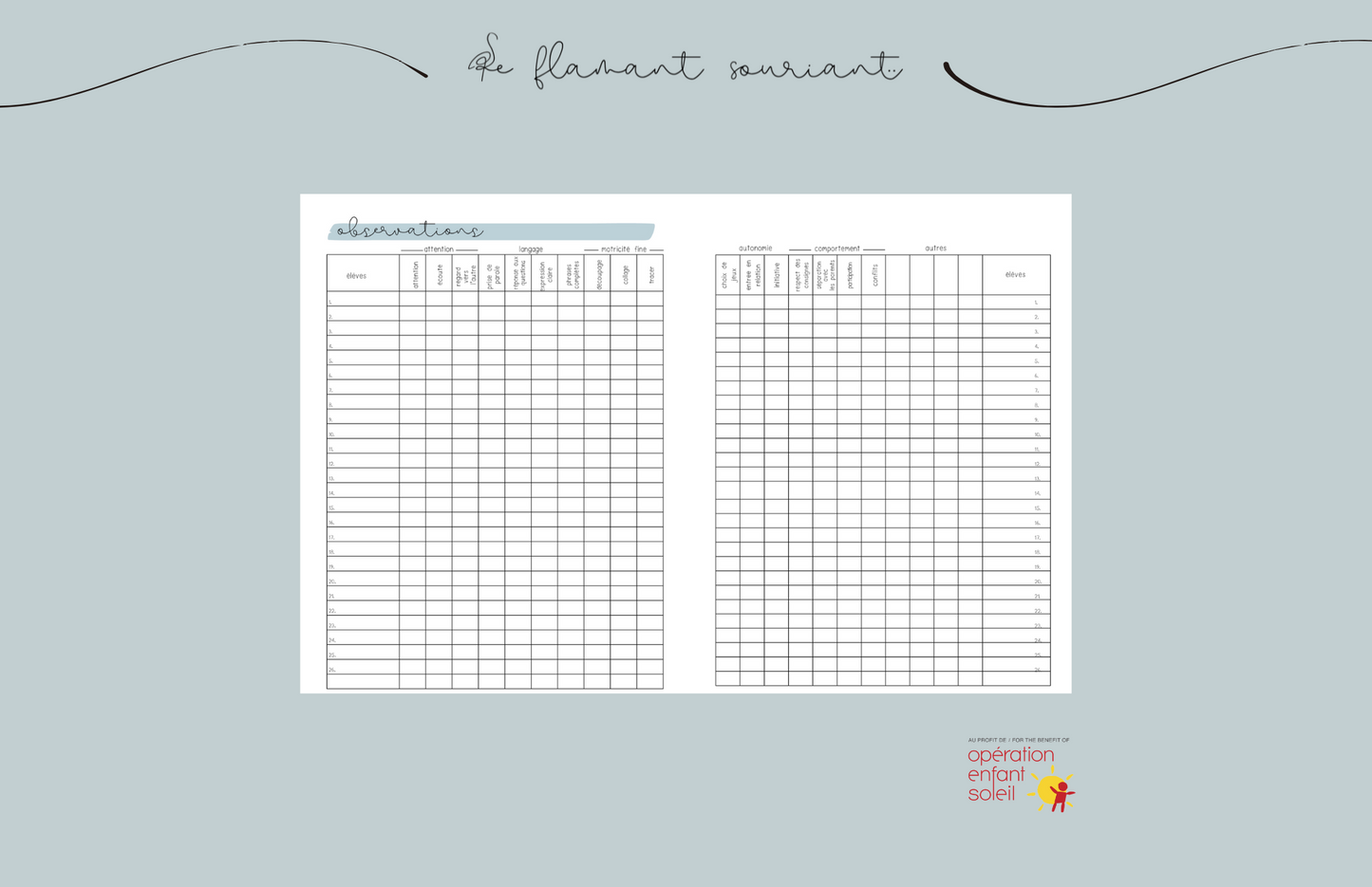 Planificateur - Petite enfance
