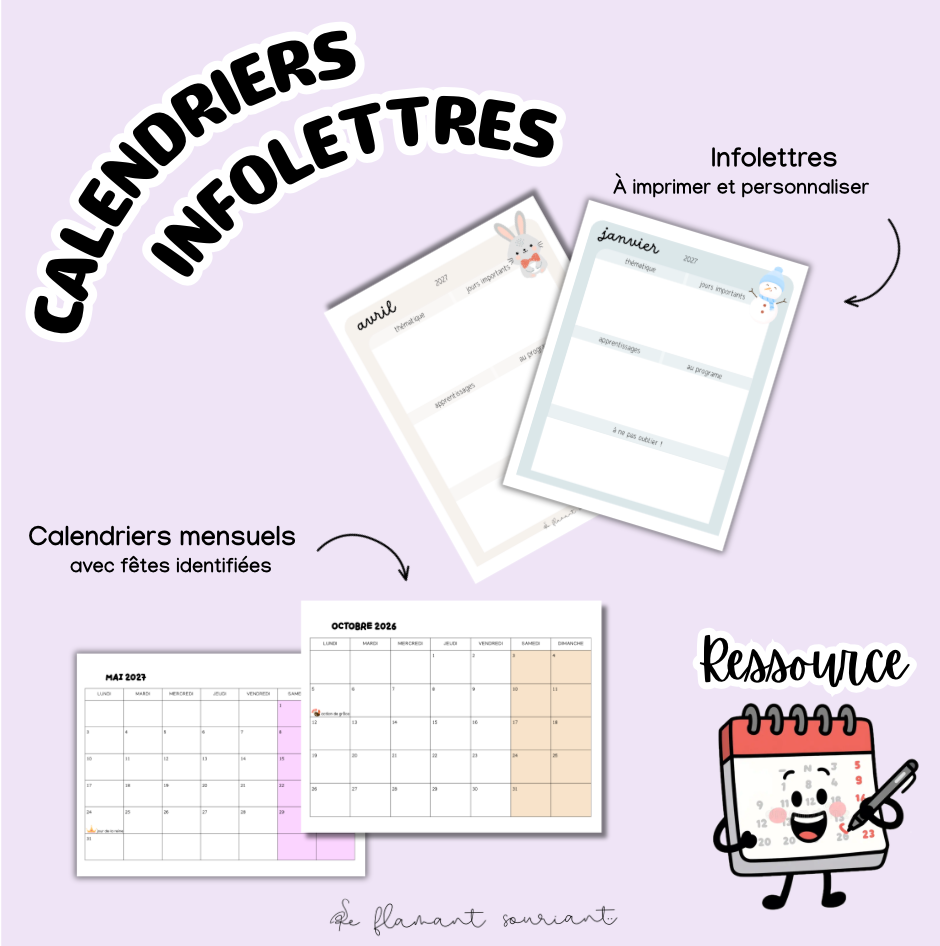 Calendriers et Infolettres