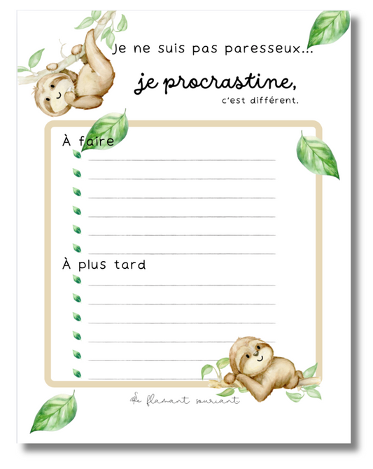 Petit Bloc-notes (je procrastine)