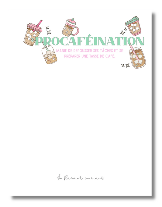 Petit Bloc-notes (procaféination)