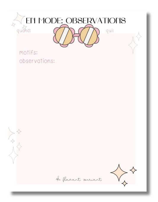 Petit Bloc-notes (observations)