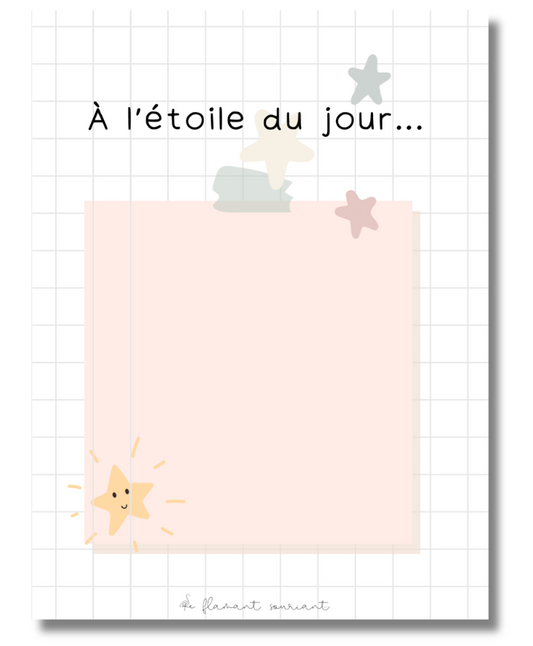 Petit Bloc-notes (à l'étoile du jour...)