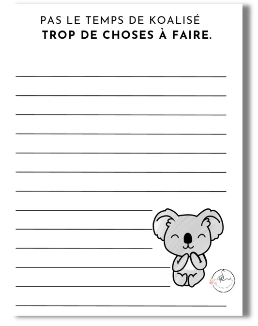 Petit Bloc-notes (pas le temps de koalisé)