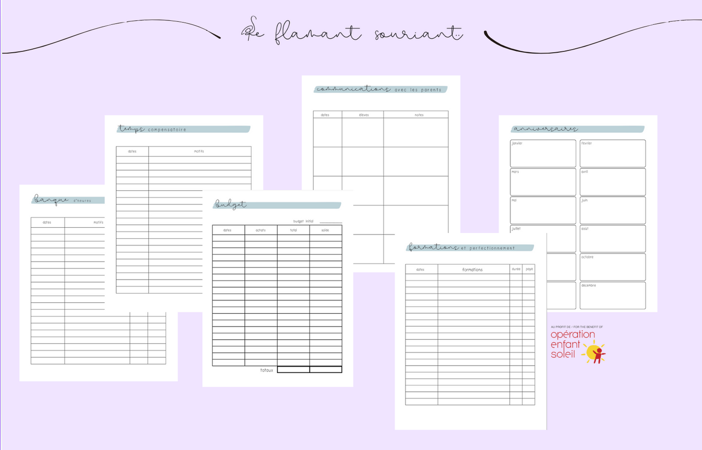Planificateur - Professionnels